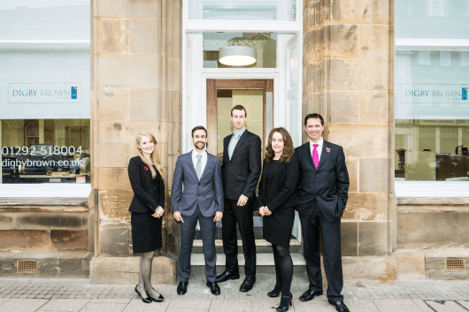 Digby Brown Ayr office and personal injury solicitors, headed by Damian White
