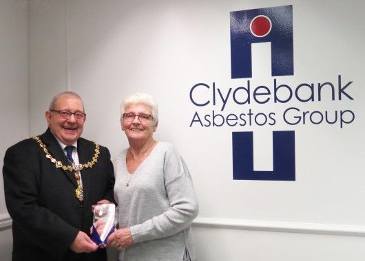Clydebank Asbestos Group new office opening Lord Provost Glasgow with Digby Brown