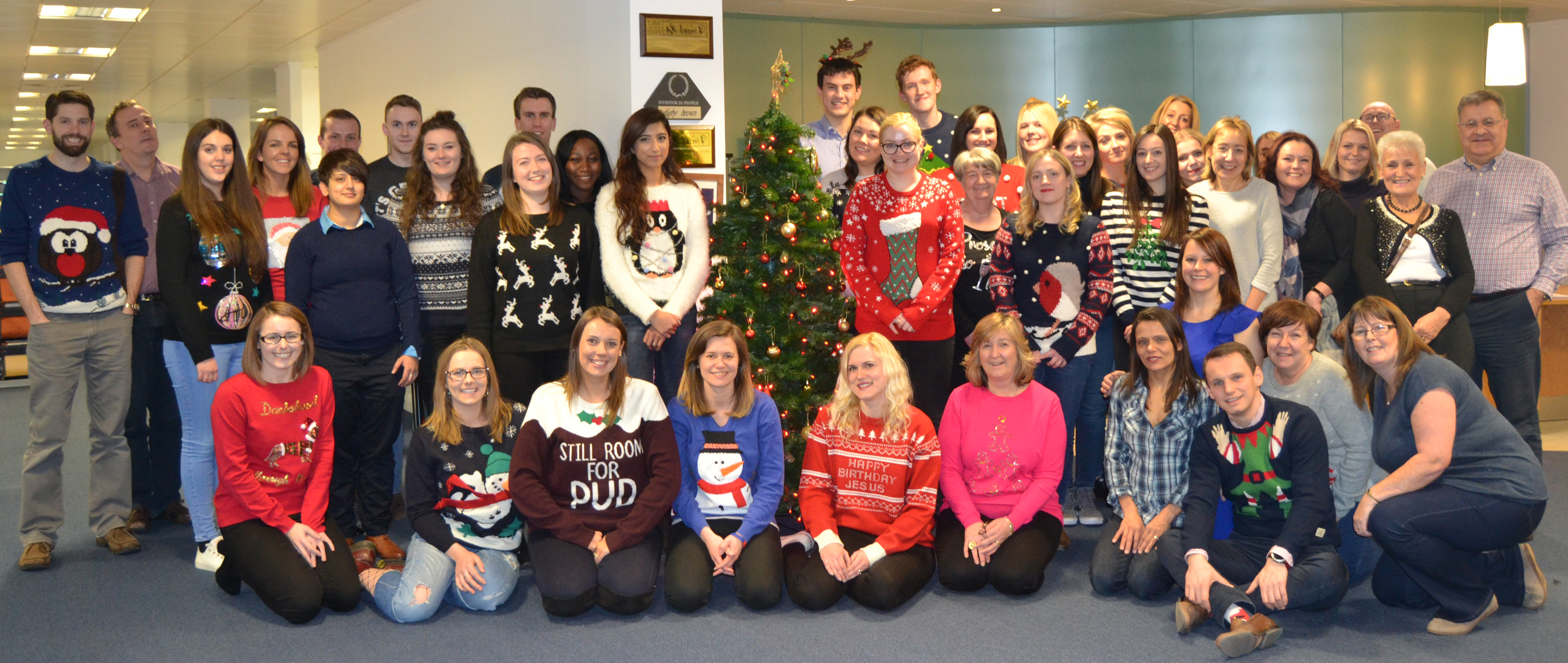 Edinburgh staff christmas jumper day
