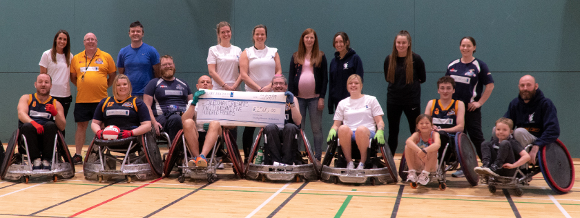 Cheque handover for Caledonian Crushers 2019