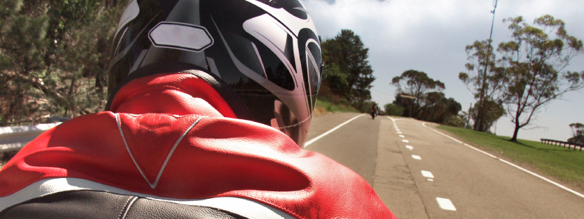 Motorbike on country road