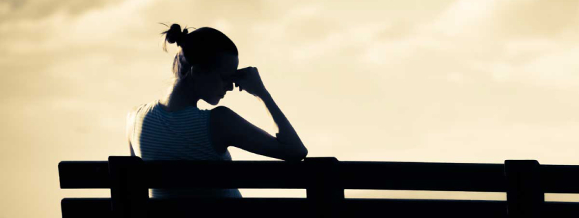 Woman sitting on bench