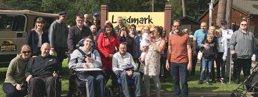Headway Highland Landmark Day Out 2019 service users and Digby Brown Inverness