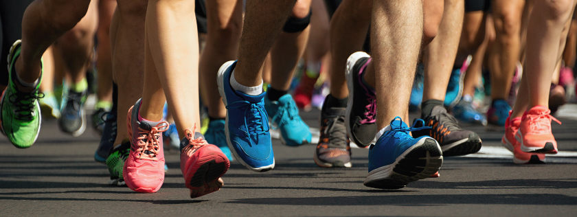Runners running in race