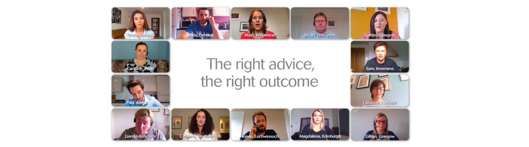 Digby Brown staff working from home giving advice