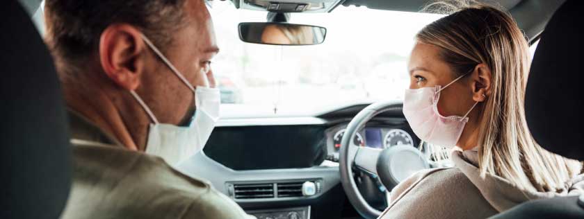 Driving Lesson taking place during Covid Pandemic