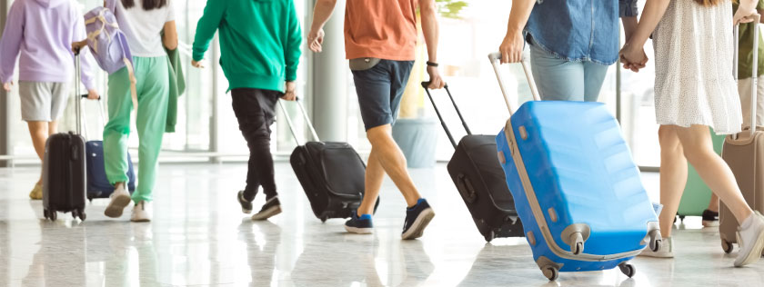 People at airport