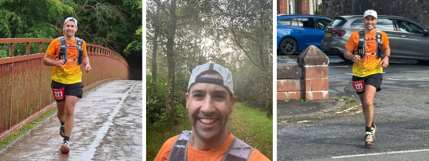 Lee Murray completes River Ayr Way Ultra Marathon for local charity