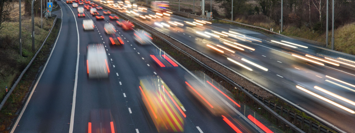 Traffic on a UK motorway