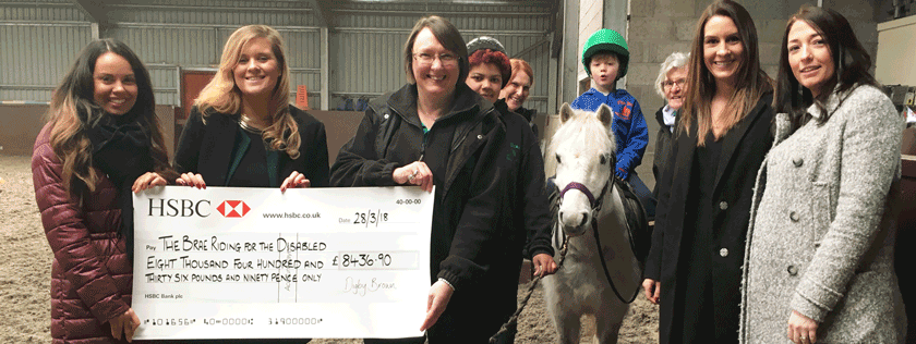 Dundee Cheque Handover to The Brae Riding for Disabled