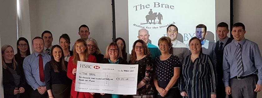 Dundee Cheque Handover to The Brae Riding for Disabled