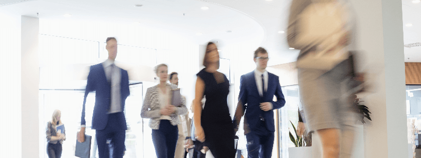 People on their way to work