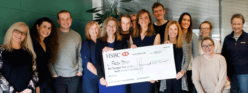 Cheque Handover to FreshStart