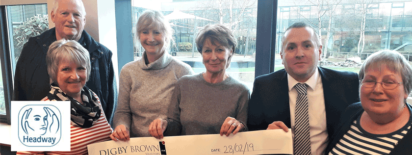 Inverness Cheque Handover 2019- Headway Highland