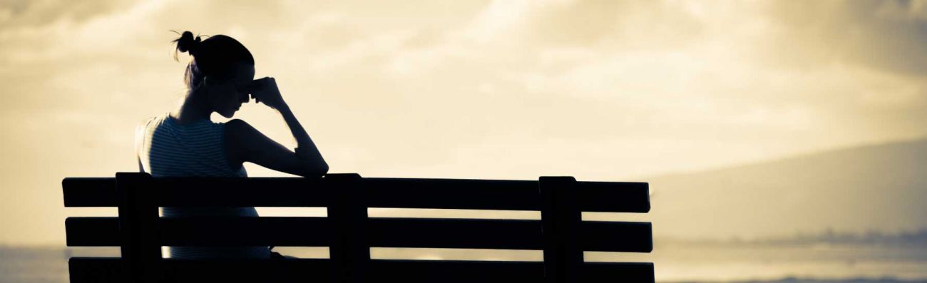 Woman sitting on bench