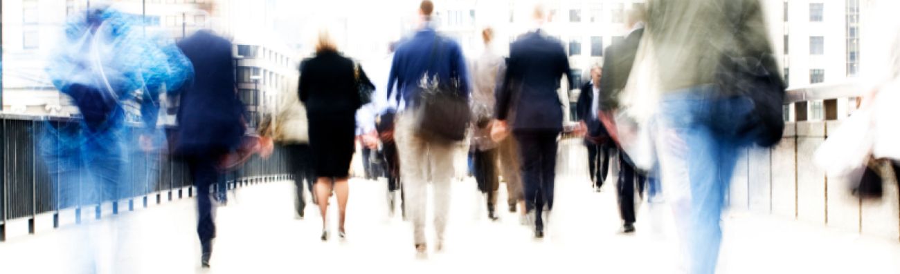 People going to work