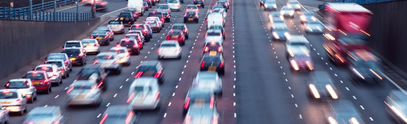 Cars on motorway