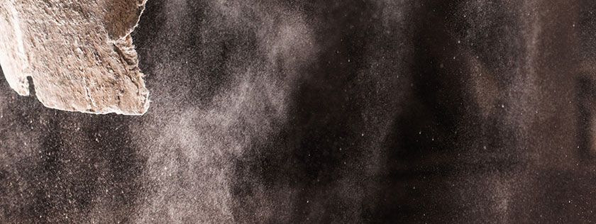 Asbestos dust in air