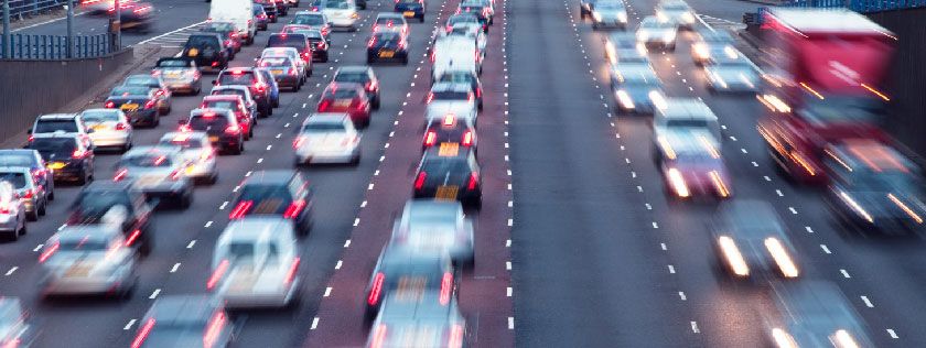 Cars on motorway
