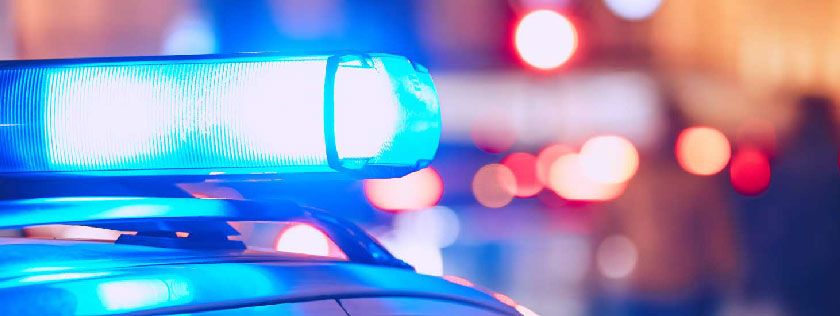 Police Car with lights on