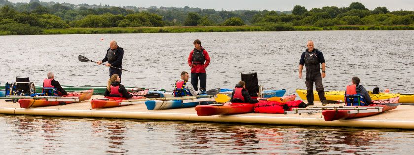 People in canoes at SIS bbq 2016