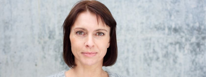 Woman looking to camera