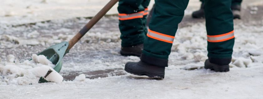Working in the snow