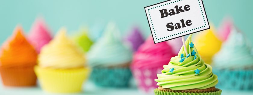 Bake sale - cupcakes in various colours