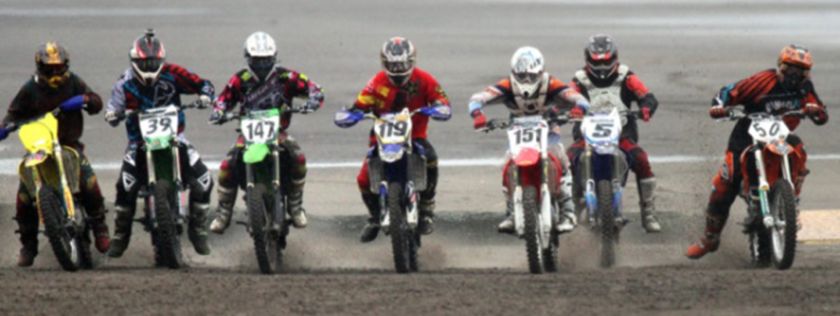 Motorbikes racing at Kirkcaldy sands