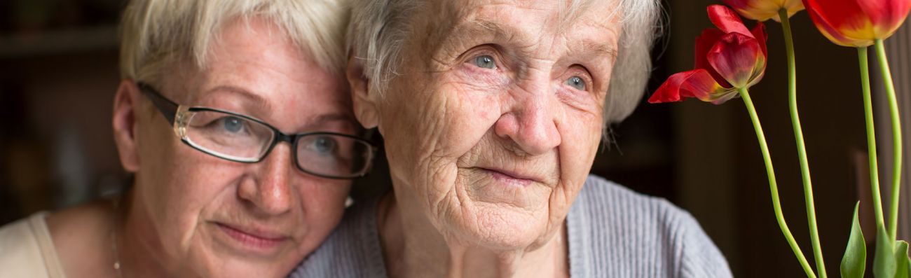 Woman with elderly mother