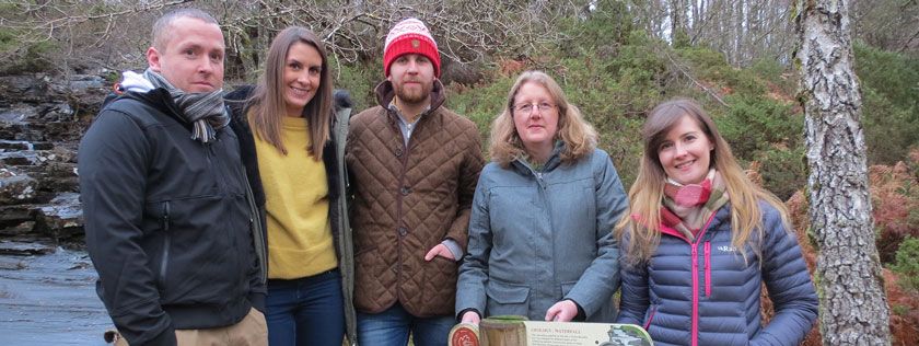 David McGowan, Associate at Digby Brown Inverness, Kirsten Smith, CSR Manager, Alex Baxter from Trees for Life, Sarah Fraser and Sarah Newman, Solicitor Inverness office