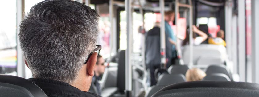 Passenger on a bus