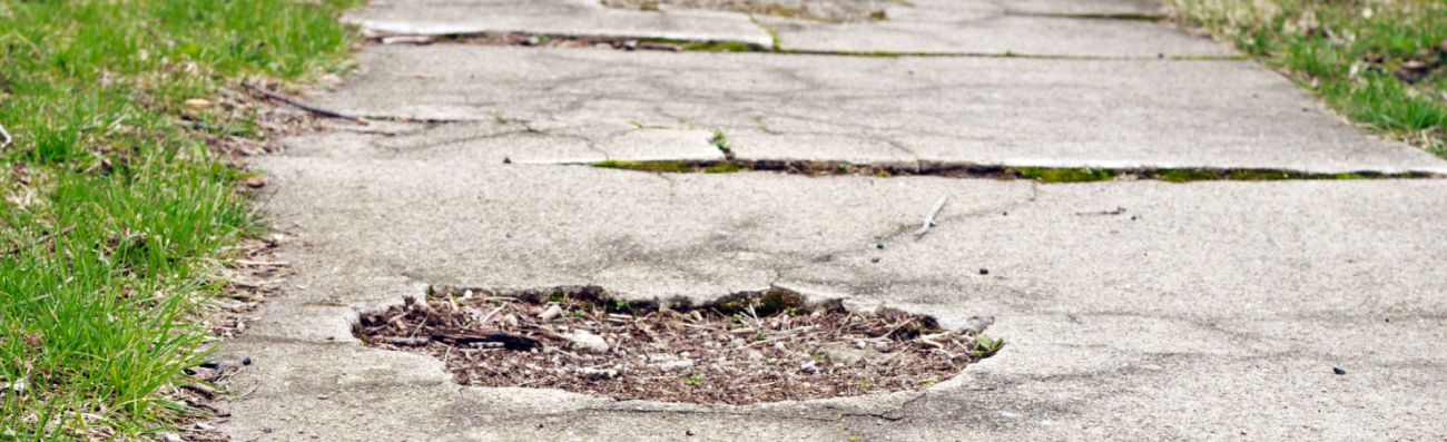 Pothole in a pavement