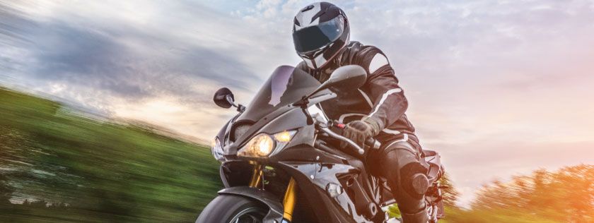 Motorcycle on the road