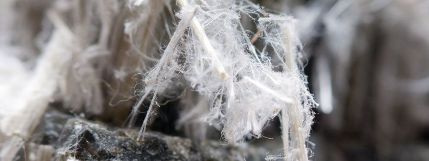Close up of asbestos