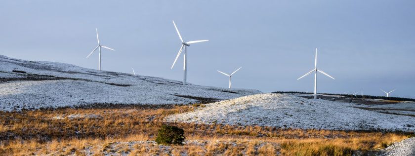 Scottish windfram in winter