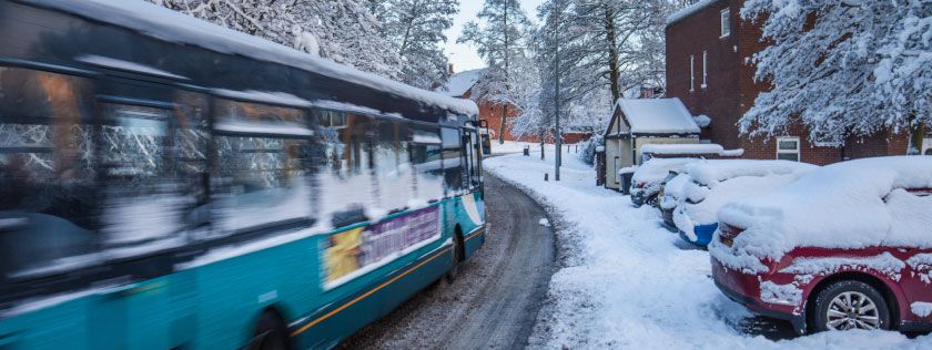 Bus in the snow