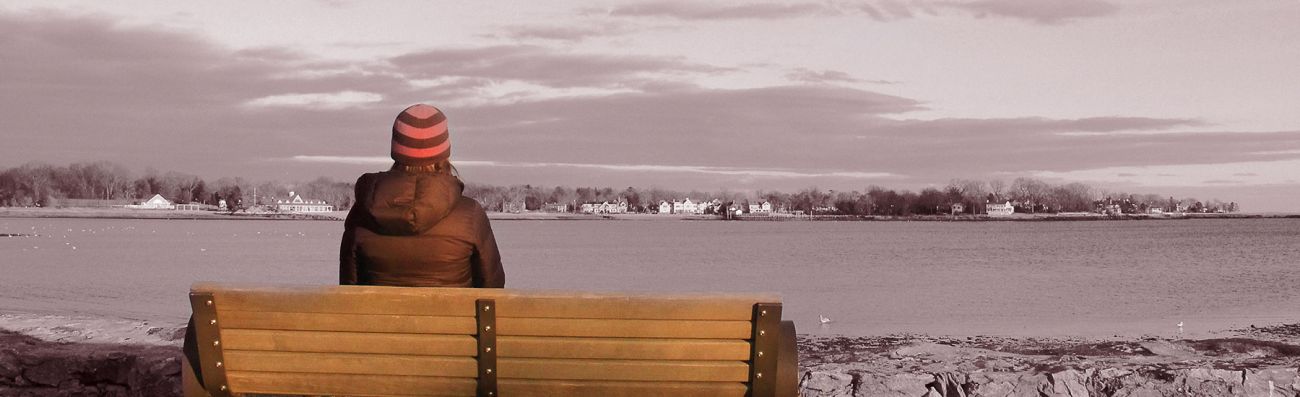 Woman on bench