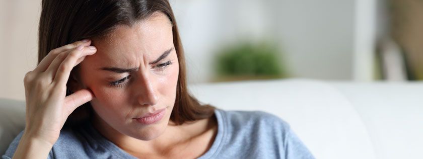 Woman looking fed up