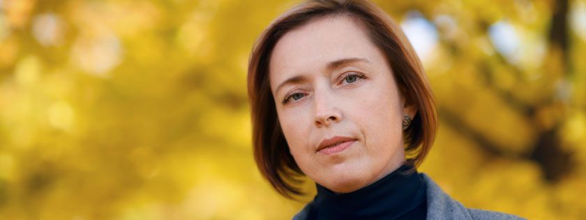 Woman looking thoughtful