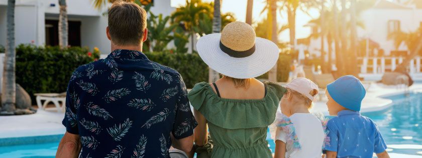 Family on holiday