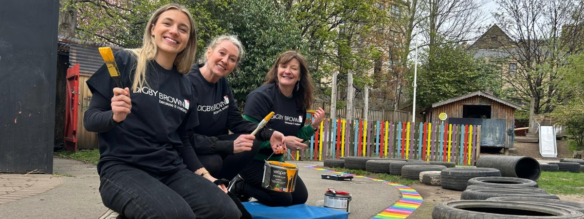 Edinburgh staff volunteer at spring cleaning days for The Yard