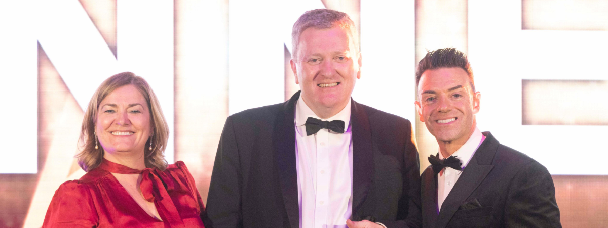 Digby Brown Chief Executive Fraser Oliver receives the Business Leadership Award 2025