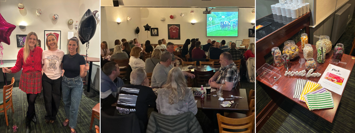 Aberdeen staff and members of Brain Injury Grampian Group gathered at The Ashvale restaurant for a charity race night