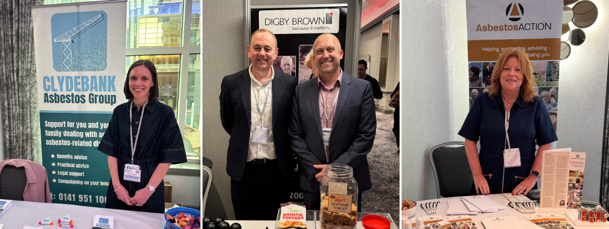 Digby Brown staff from our Industrial Disease team attend the LCNUK conference along with our charity partners Asbestos Action and Clydebank Asbestos Group