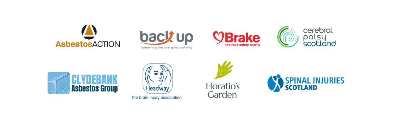 Logos of charities Digby Brown supports