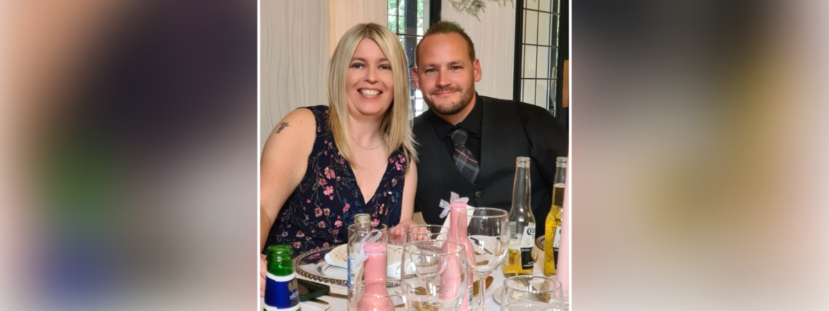 Nicola pictured with her late husband Matthew