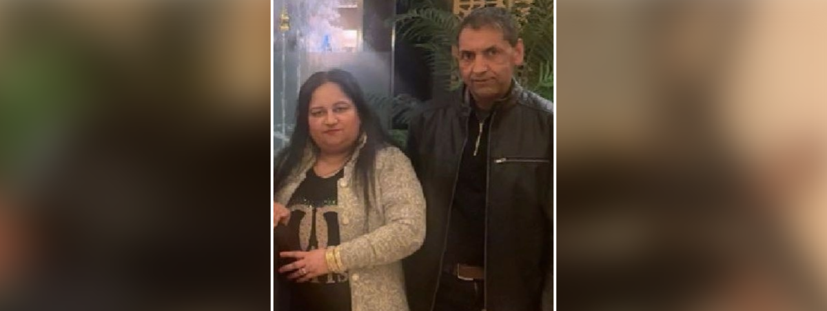 Husband and wife Satwant and Jatinder pictured standing next to each other