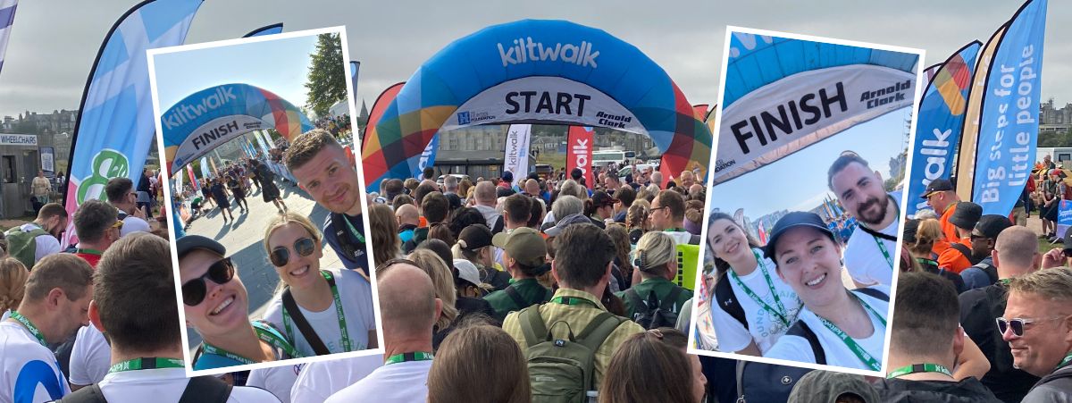 A team from the Digby Brown Dundee take on the Dundee Kiltwalk for a local charity