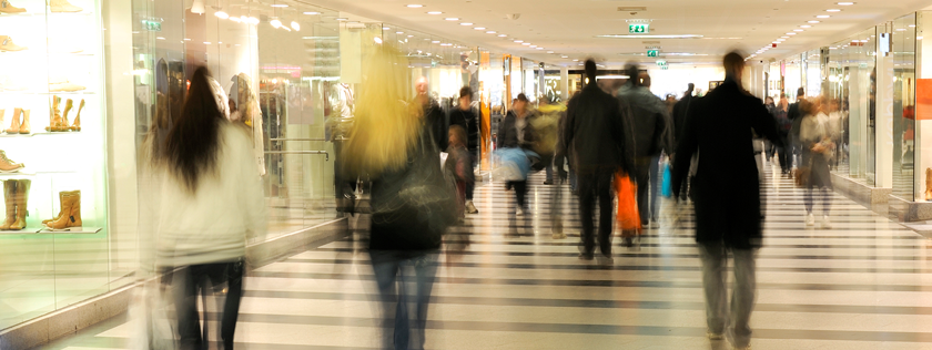 People in a shopping centre